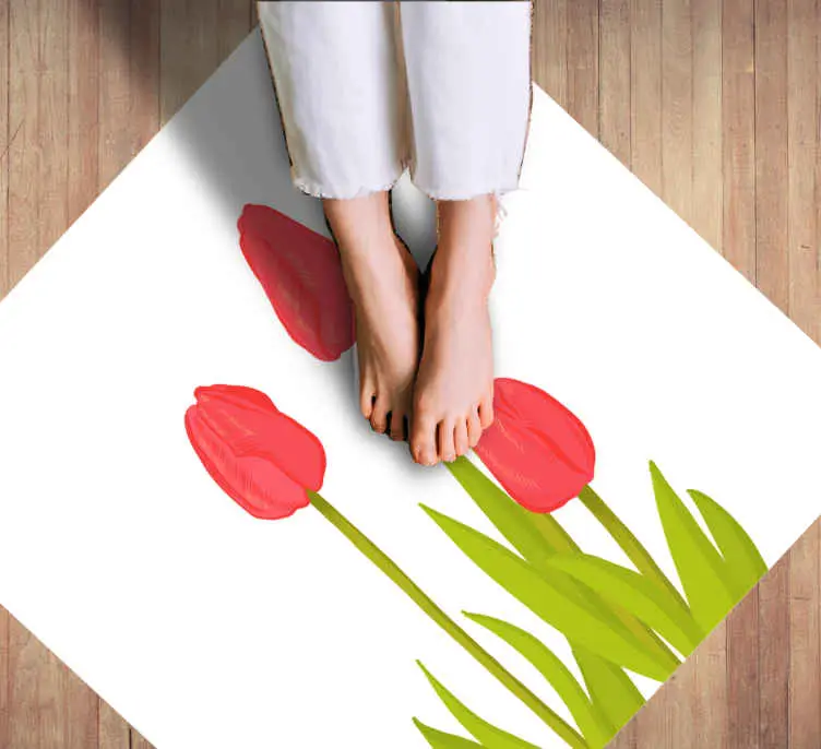 Expressleverans Ritad tulpan konstblommamatta
