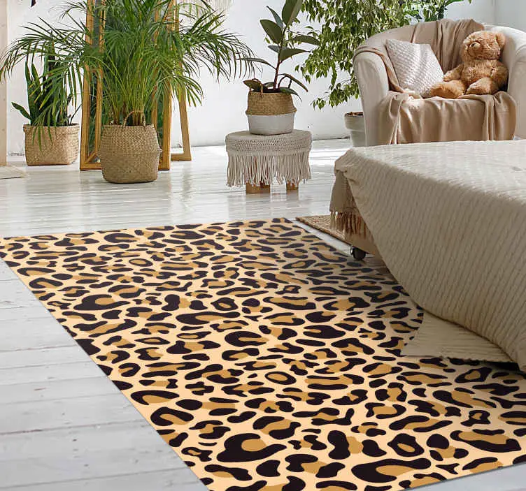 risnedsättning Leopardfläckig yta Vinylmatta djurtryck