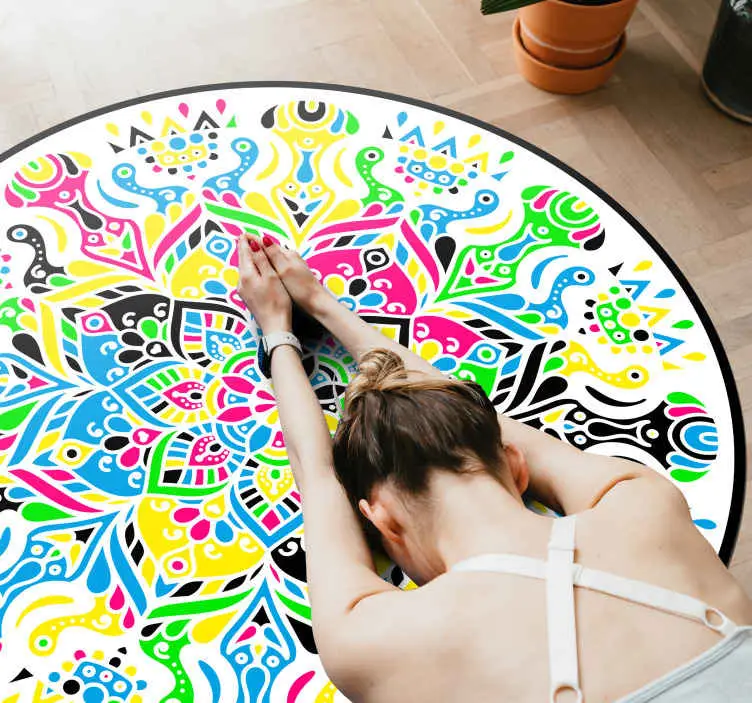 Erbjudande Livlig mandala Vinylmatta Mandala