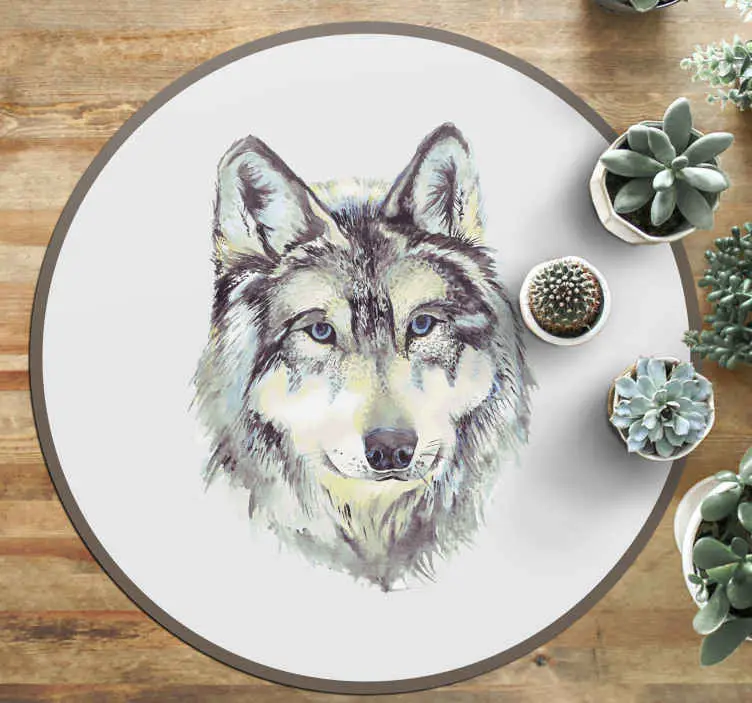 Nyhet Vargillustration Vinylmatta djur
