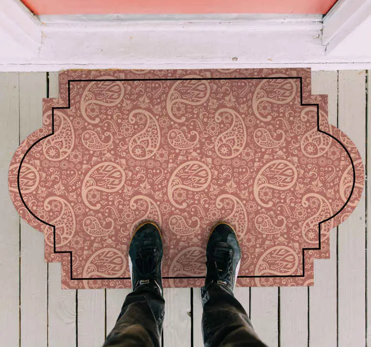Erbjudandepris Paisley mönster entré vinyl matta