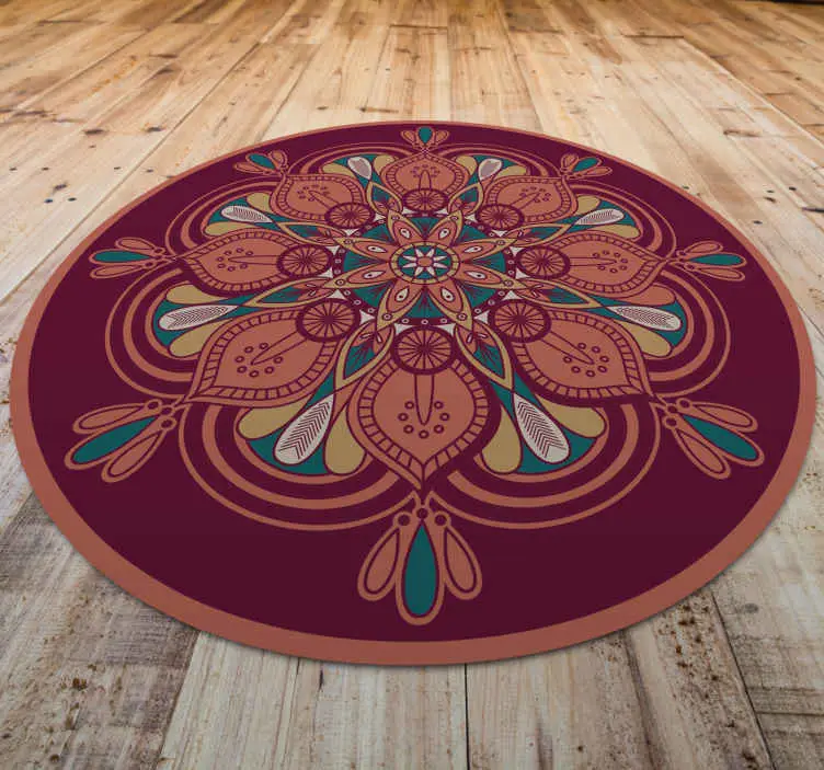 Kampanjpris Indisk stil mandala blomma vinyl matta