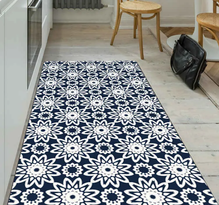 Blå kakel i patchwork kakelmatta Beställ nu