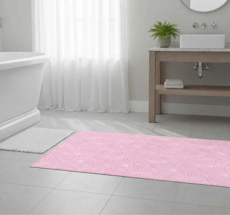 Vinylmatta badrum kawaii stil rosa snäckor I lager