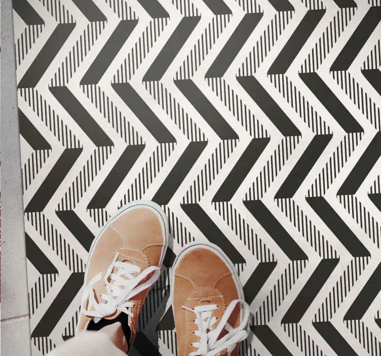 Begränsat erbjudande Chevron intriger Vinylmatta geometrisk
