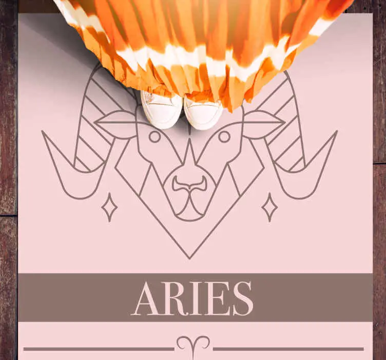 Aries zodiac symbol Vinylmattor med fraser Sänkt pris