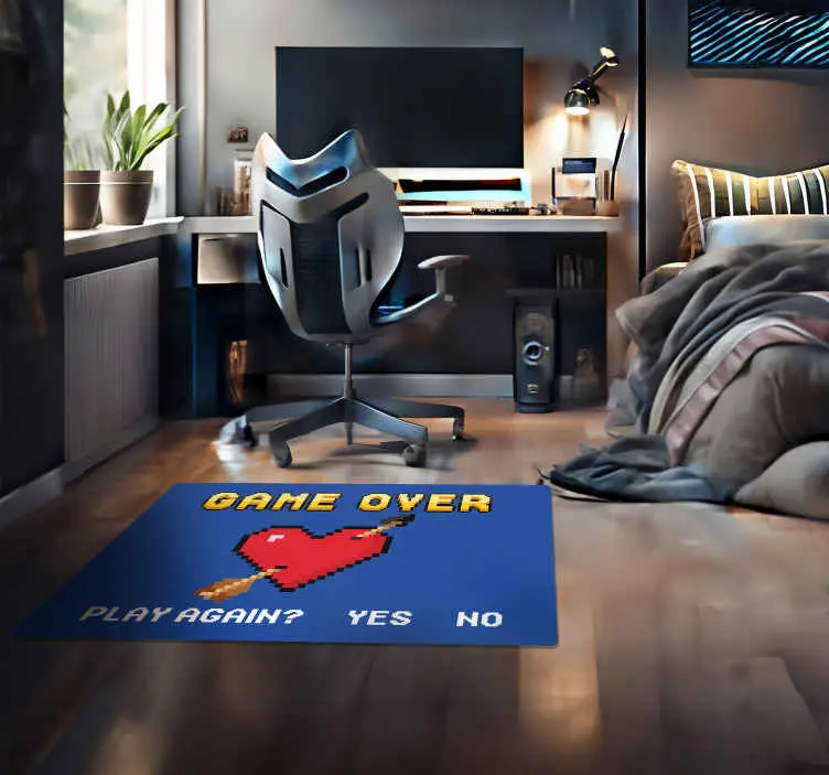 Pixelerat hjärta Game Over vinylmattor Rea