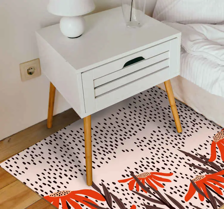 Blommiga fläckar lugn Vinylmatta sovrum Erbjudandepris