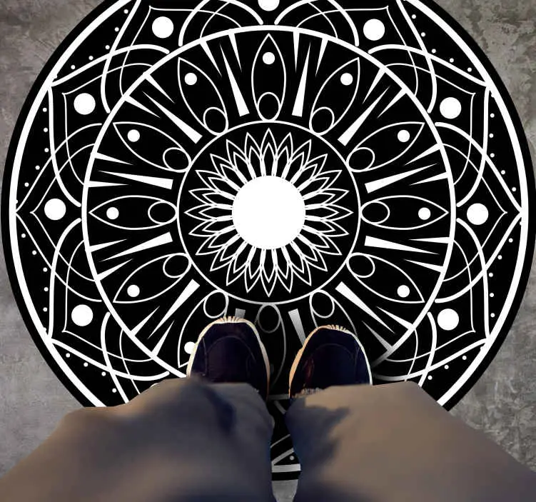 Utarbetat mandalamotiv Vinylmatta Mandala Populär