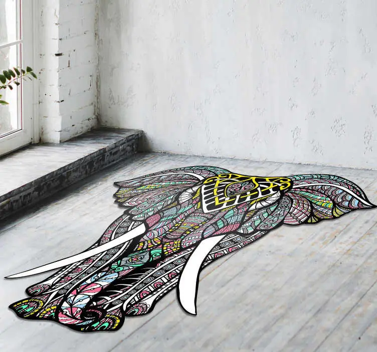 Elefant mandala vinylmatta Kampanjpris