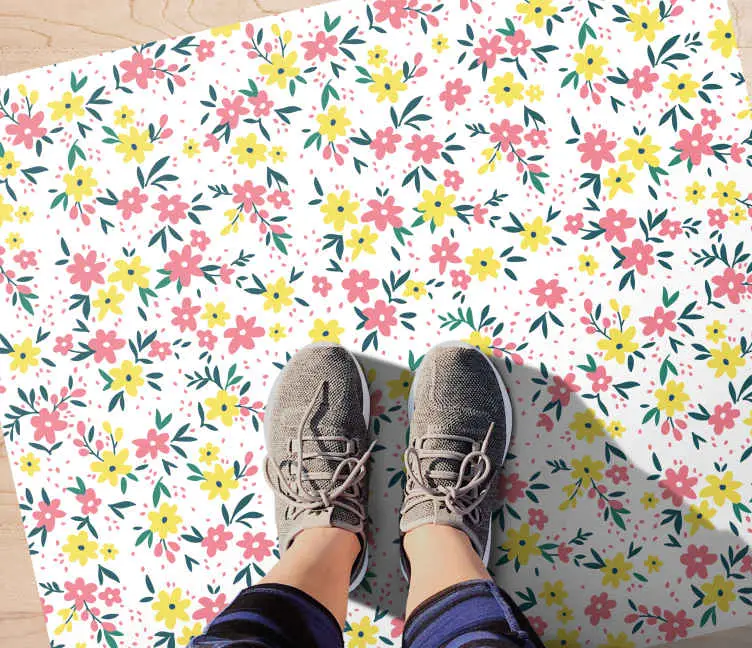 Begränsat antal Flowerprint 'ifuru' vit blommatta