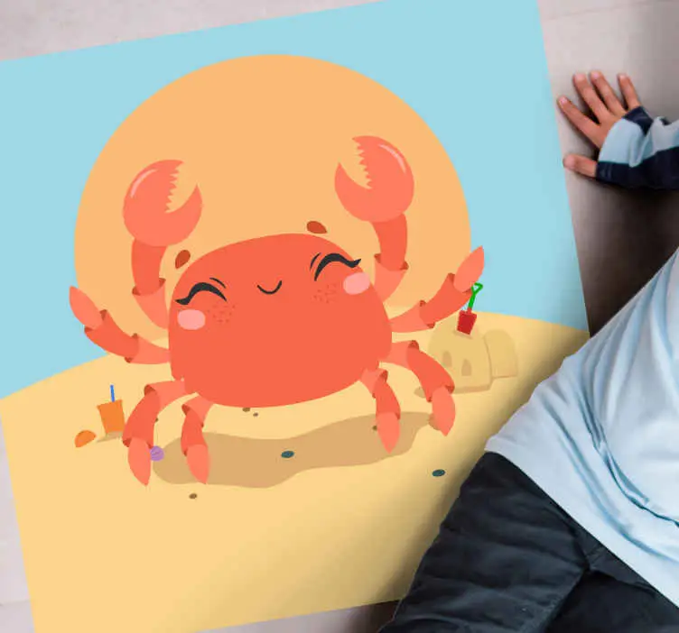 Kampanjpris Rolig röd krabba djur matta