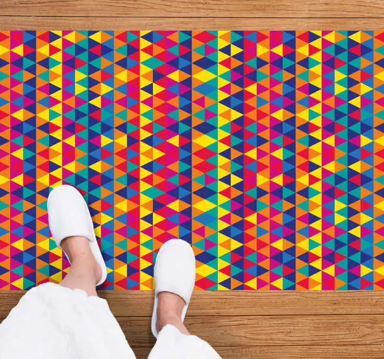 Färgglada trianglar mönster geometriska mattor Fynd