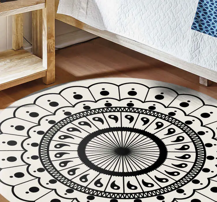 Cirkulär matta för boho mandala sovrum Lägg i varukorgen