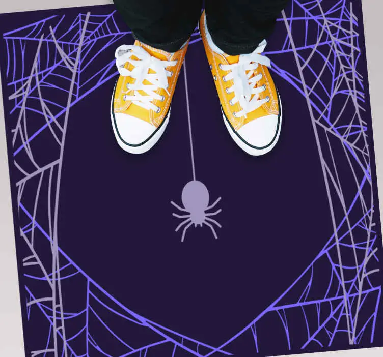 Beställ idag Spindelnätsmönster Vinylmatta Halloween