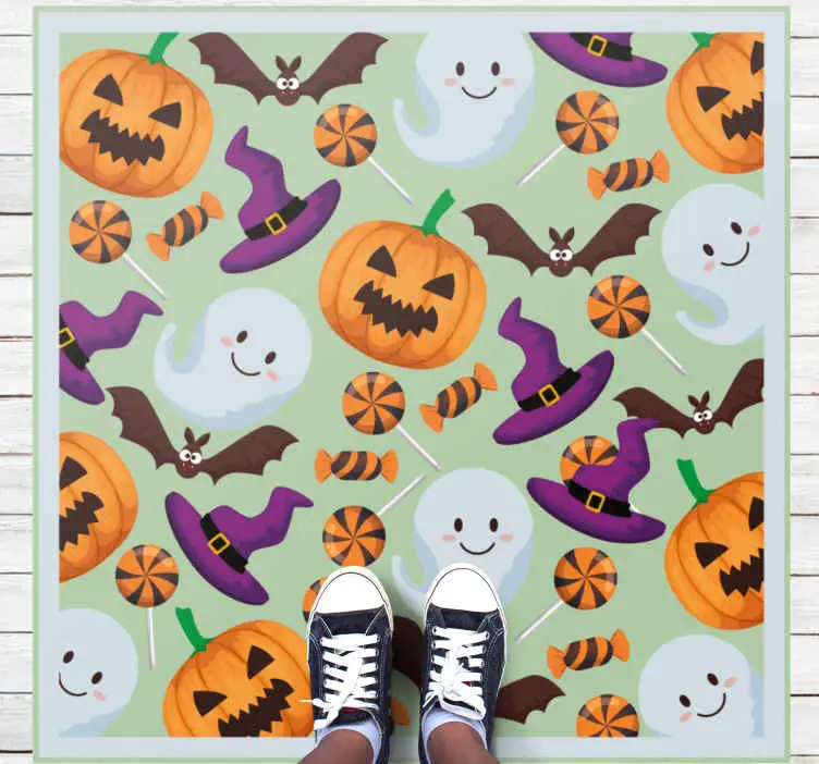 Vinylmatta halloween glada halloween vibes Sänkt pris