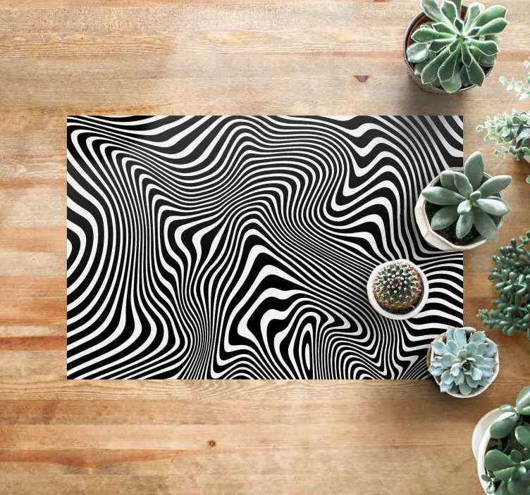 Extra rabatt Vågig optisk illusion Vinlymatta randiga