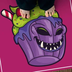 Zombie cupcake tecknad samtida mattor Nedsatt pris