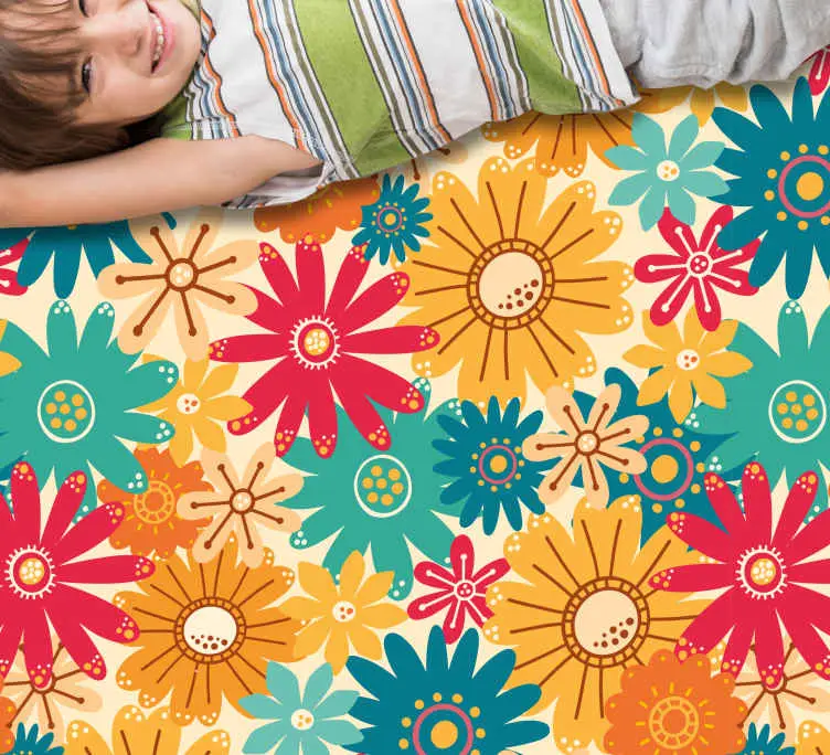 Nedsatt pris Olika blommor blandning blomma matta