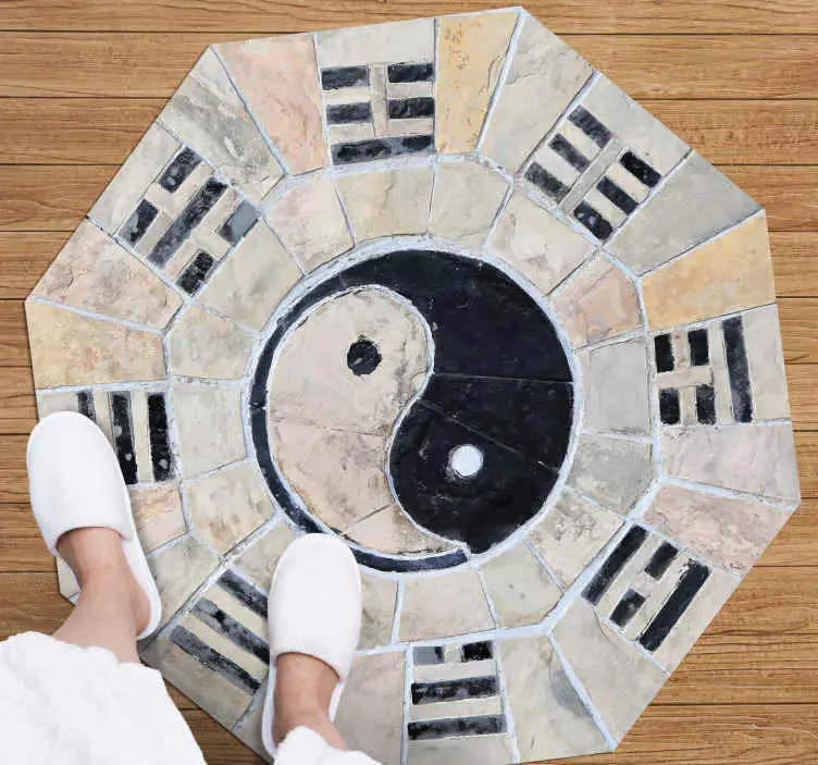 Erbjudandepris Marmor ying och yang textur matta