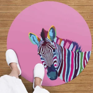 Zebra popkonst djurmatta Begränsat antal