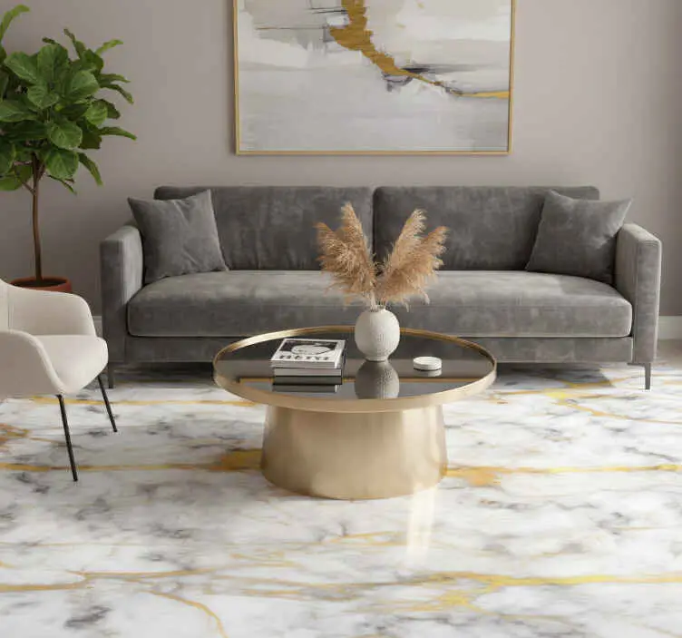 Vinylmatta textur elegant grå och guld marmor Beställ nu
