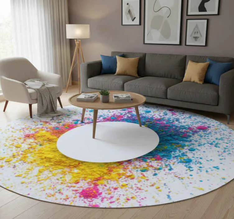 Vinylmatta geometrisk cirkelsprut Sänkt pris