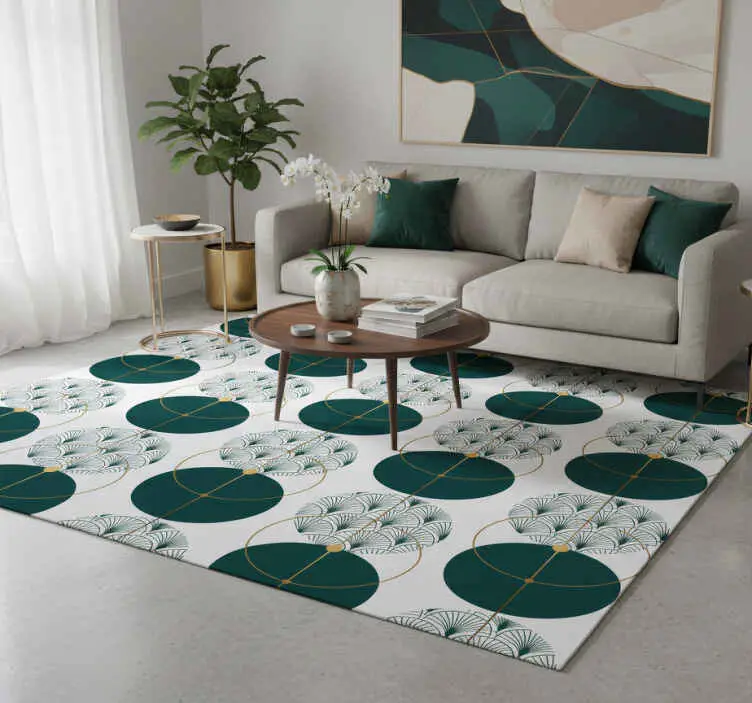 Begränsat erbjudande Vinylmatta geometrisk glamourstil geo konst