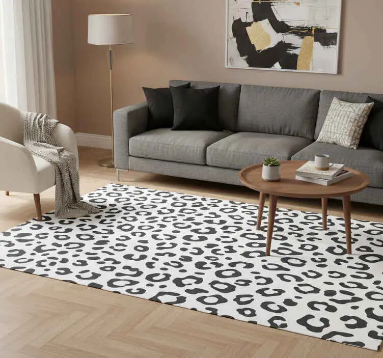 Vinylmatta djur svart leopard Snabb leverans