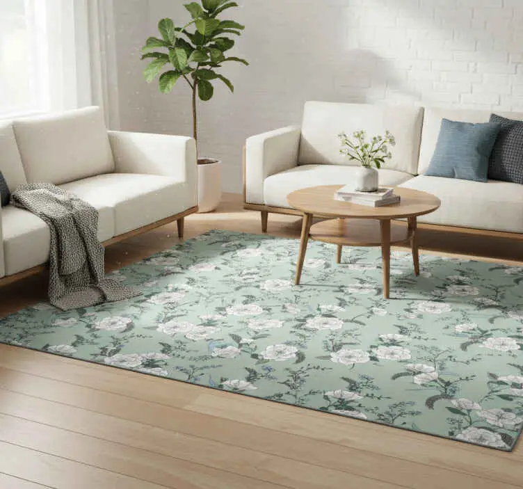 Säker betalning Vinylmatta natur vacker vit magnolia träd