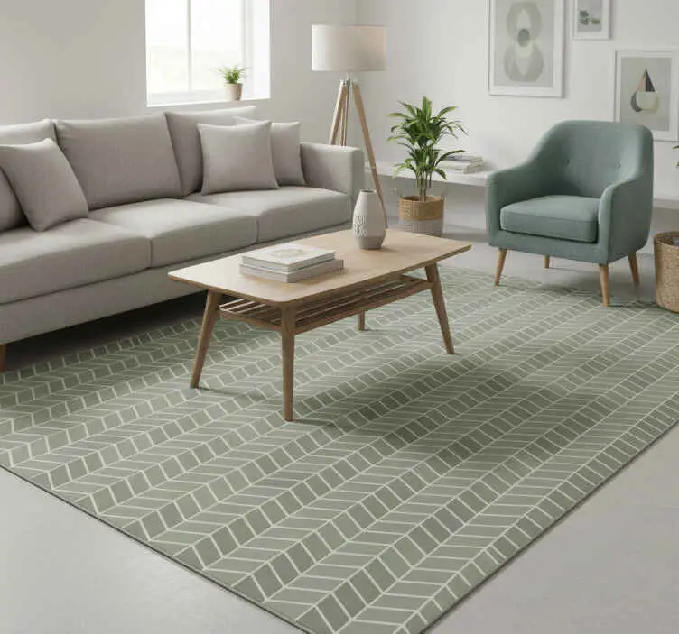 Nyhet Vinylmatta scandinaviska pastellgrön vertikal mönster