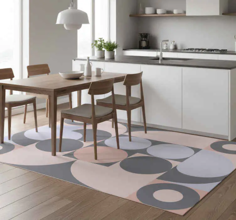 Vinylmatta kök geometriska cirklar mönster Populärt val