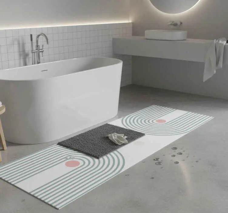 Vinylmatta badrum abstrakt minimalistisk Premium