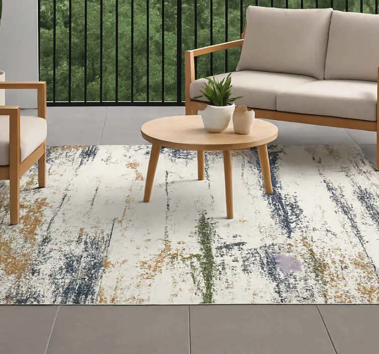 Abstrakt nödställd design Vinylmatta balkong Billig
