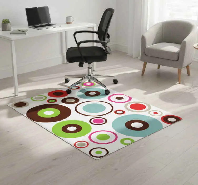 Snabb frakt Vinylmatta geometrisk enkla geometriska cirklar
