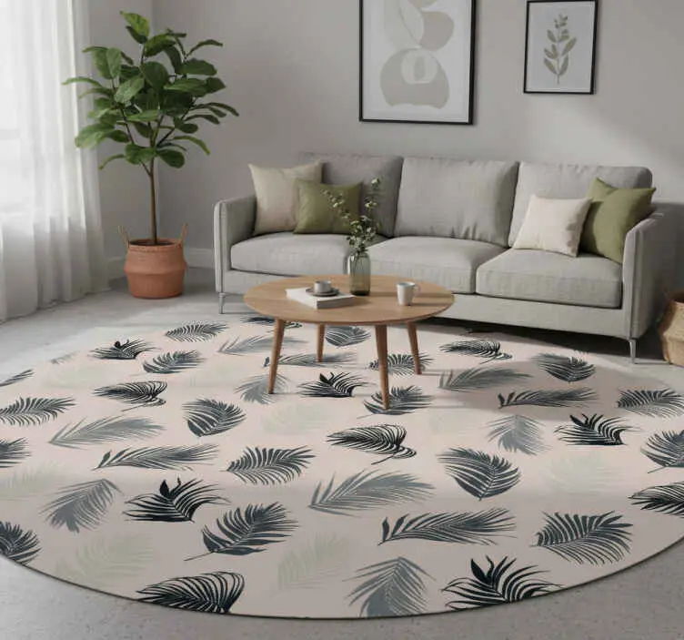 Billig Vinylmatta blommor och växter grön palmmix