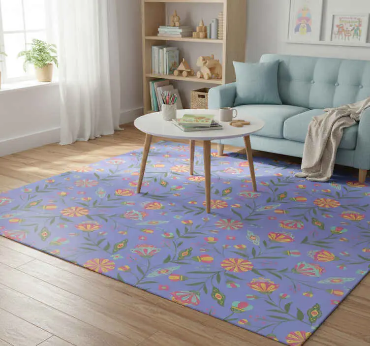 Söt design för barn vinylmatta blommor och växter Endast idag
