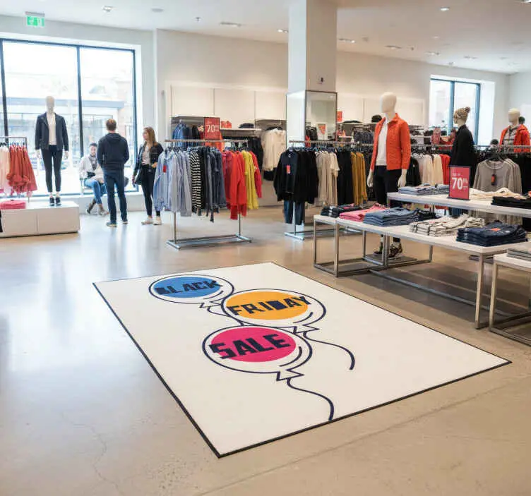 Black friday vinylmatta färgglada luftballonger Snabb frakt