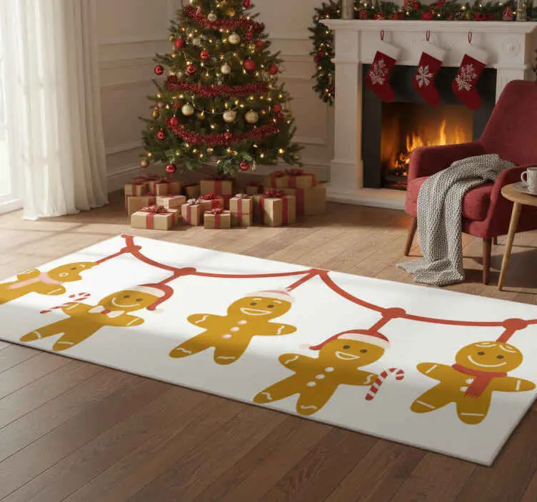 Vinylmatta jul pepparkaksmotiv Säker betalning