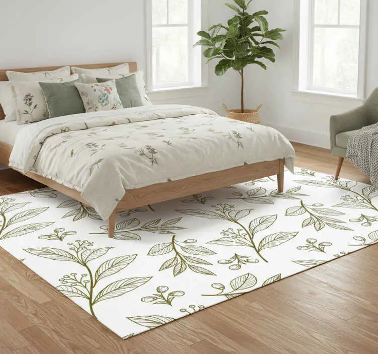 Begränsat antal Vinylmatta blommor och växter med växtdesign