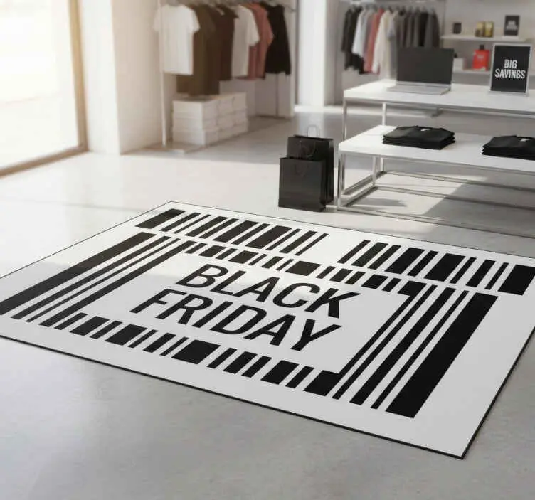 Extra rabatt Black friday vinylmatta med kodbar design
