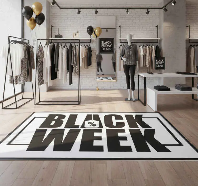 Begränsat antal Black friday vinylmatta för skyltfönster