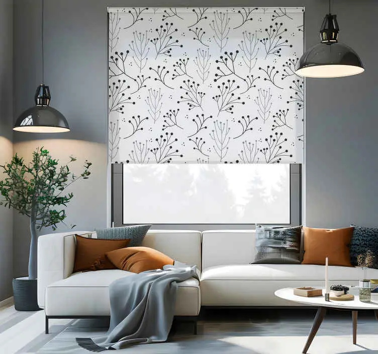 Rabatter Minimalistisk blommig Rullgardin modern