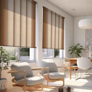 "Japansk paneltextur" Rullgardin beige Kampanjpris