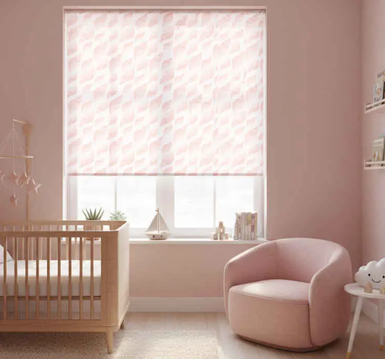 Rullgardin barn trendig rosa snäckmönster Köp nu