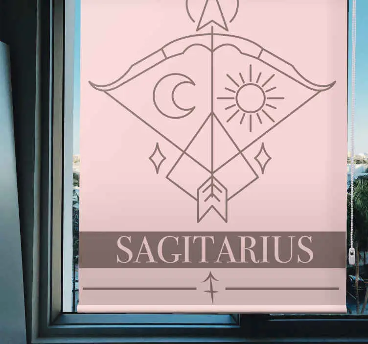 Kundfavorit Skytt symbol Rullgardin med text