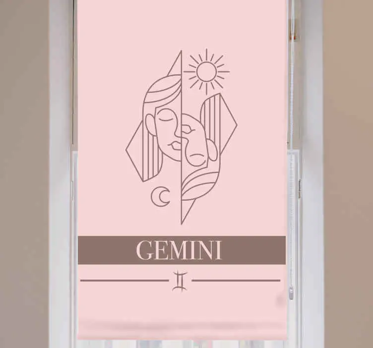 Erbjudande Gemini zodiac design Rullgardin med text