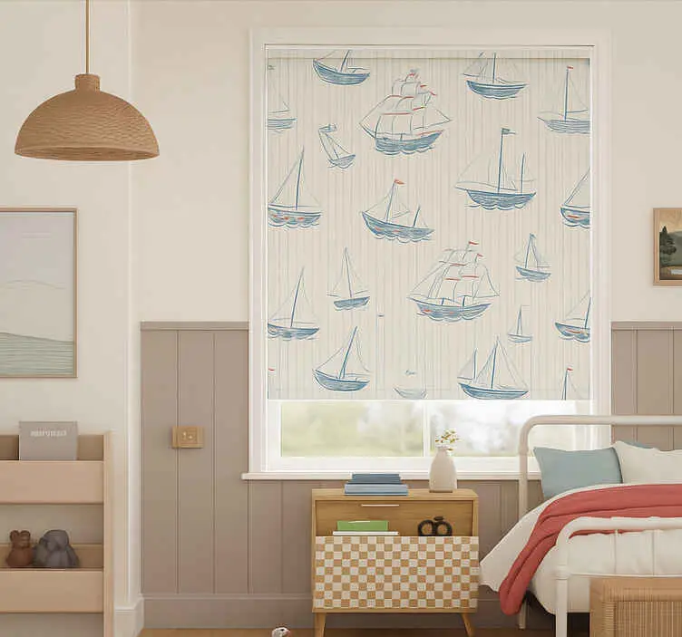 Sänkt pris Rita båtar design Rrullgardin barn
