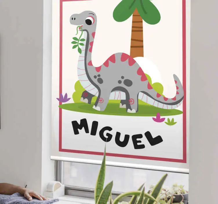 Langer hals med namn Rullgardin dinosaurie Fri frakt