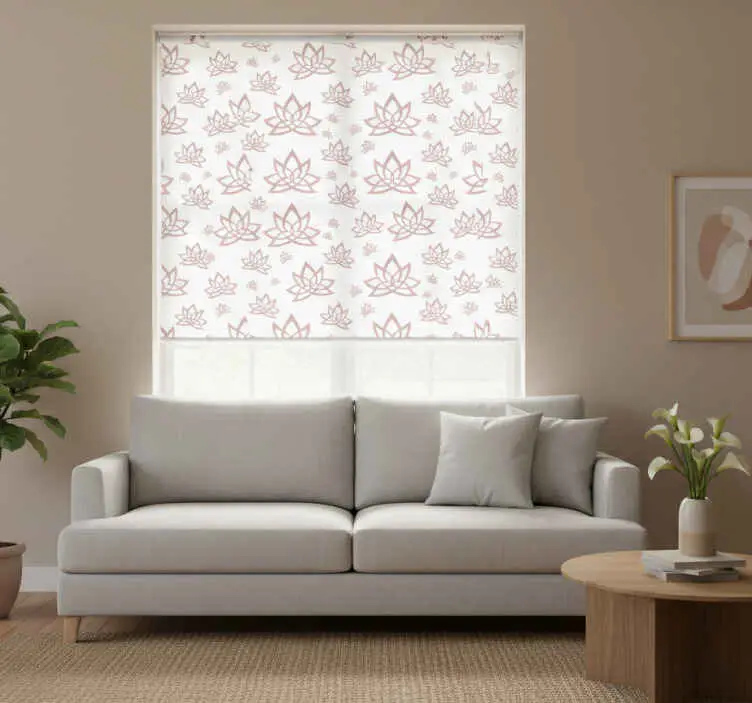 Trygg betalning Rullgardin modern minimalistiskt lotusblommönster